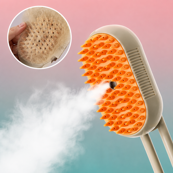 3-in-1 Pet Steam Brush for Cats & Dogs