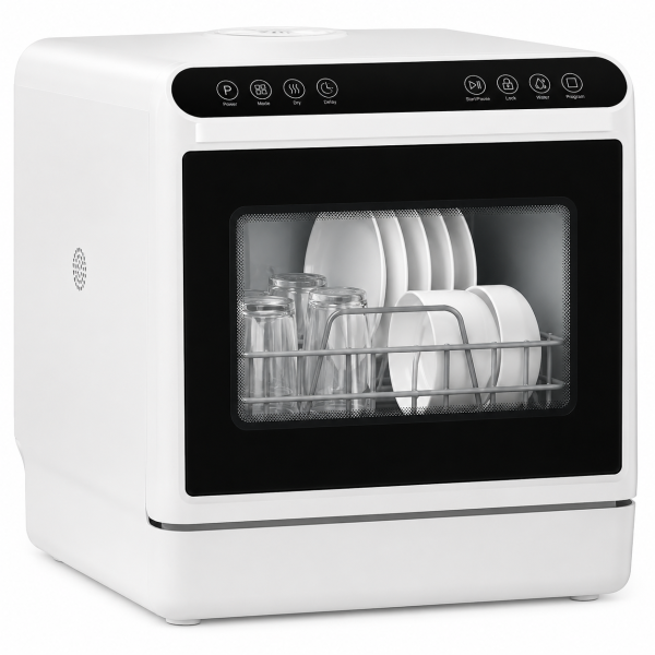 Mini Countertop Dishwasher with 6L Built-In Water Tank